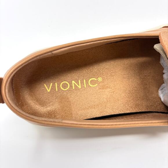 Vionic Uptown Women's Loafers Camel Leather Sz 6 Wide Excellent Condition w Box - Picture 9 of 13